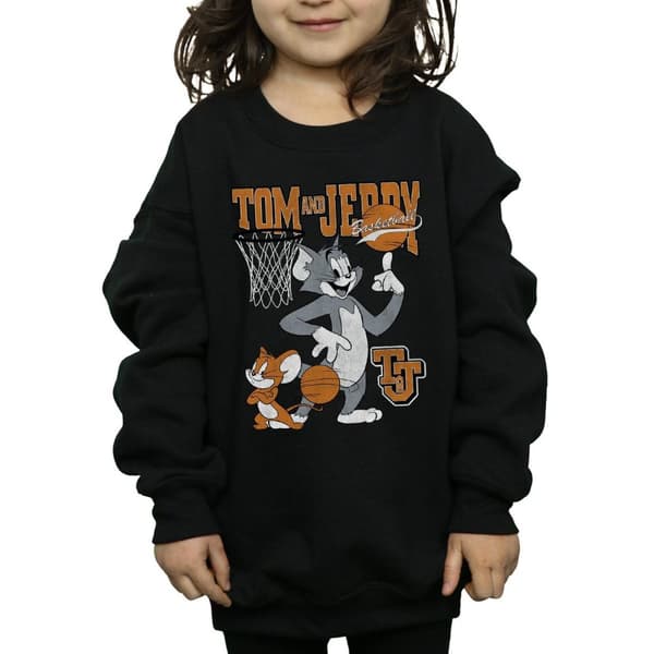 Tom And Jerry Girls Spinning Basketball Sweatshirt