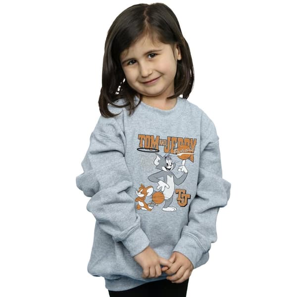 Tom And Jerry Girls Spinning Basketball Sweatshirt
