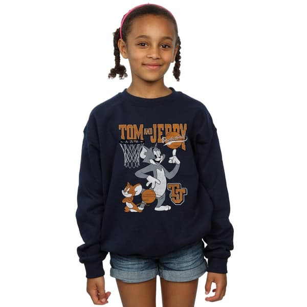 Tom And Jerry Girls Spinning Basketball Sweatshirt
