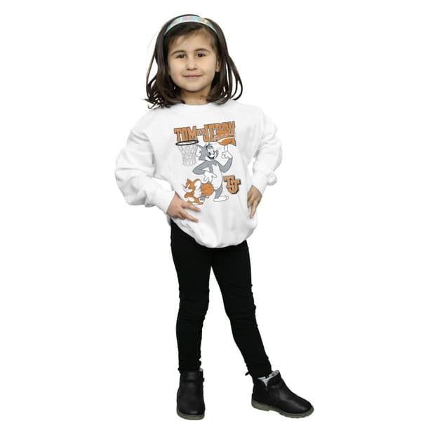Tom And Jerry Girls Spinning Basketball Sweatshirt