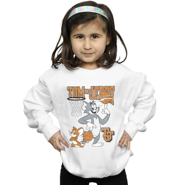 Tom And Jerry Girls Spinning Basketball Sweatshirt