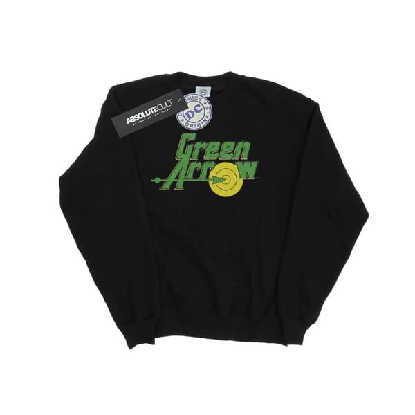DC Comics Dam/Tjej - Green Arrow Crackle - Sweatshirt med logotyp
