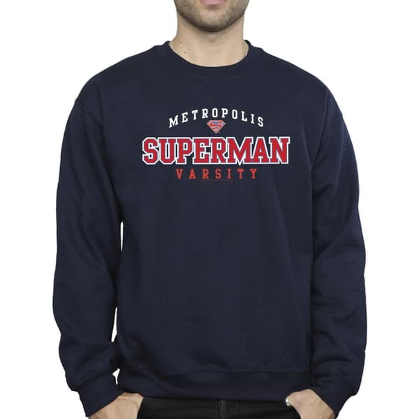 DC Comics Mens Superman Metropolis Varsity Sweatshirt