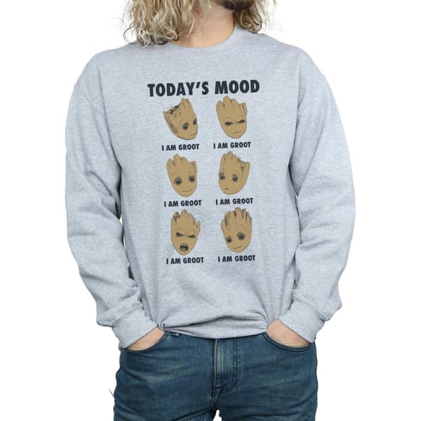 Marvel Mens Guardians Of The Galaxy Groot Today´s Mood Sweatshirt