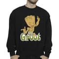 Miniatyrbild 3 av 4: Guardians Of The Galaxy Mens Groot Dancing Sweatshirt