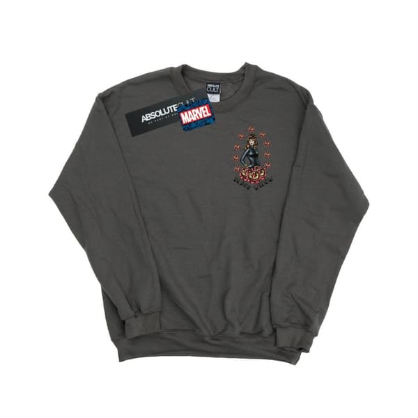 Marvel Mens Black Widow Tattoo Breast Print Sweatshirt
