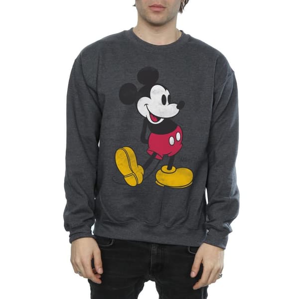Disney Mens Mickey Mouse Classic Kick Sweatshirt