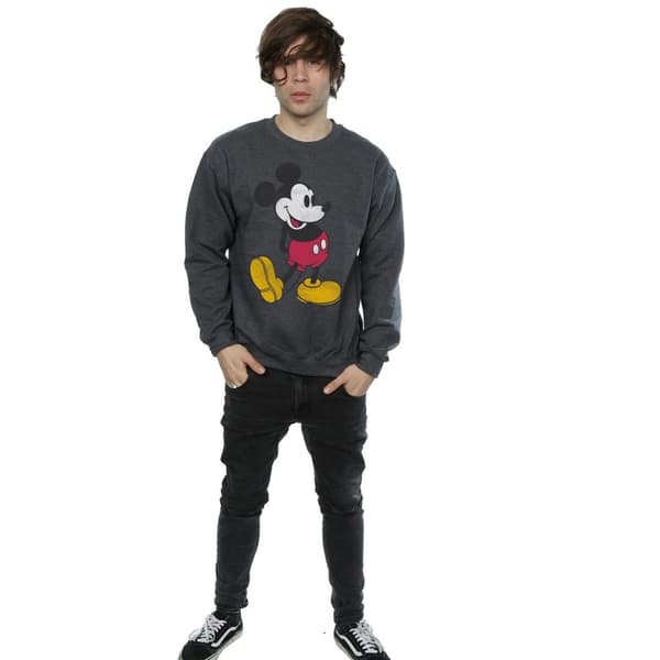 Disney Mens Mickey Mouse Classic Kick Sweatshirt