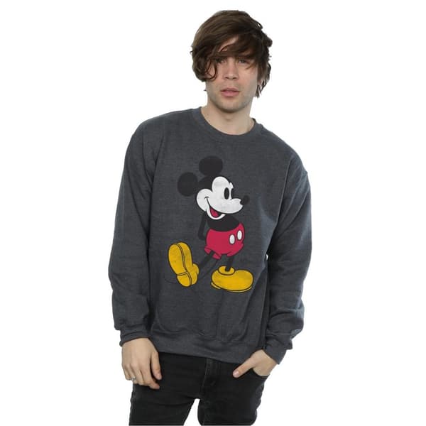 Disney Mens Mickey Mouse Classic Kick Sweatshirt