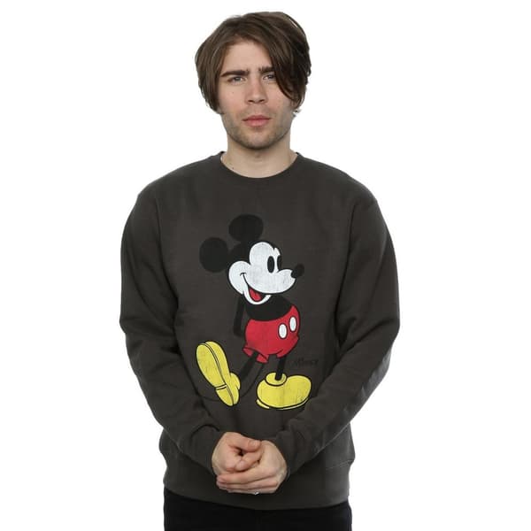 Disney Mens Mickey Mouse Classic Kick Sweatshirt