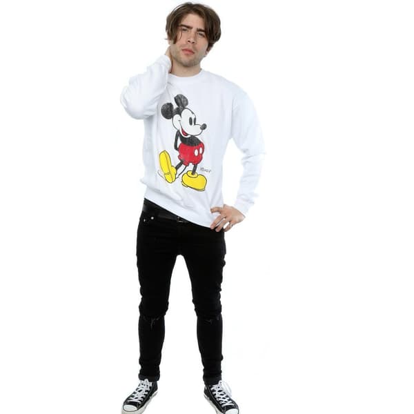 Disney Mens Mickey Mouse Classic Kick Sweatshirt