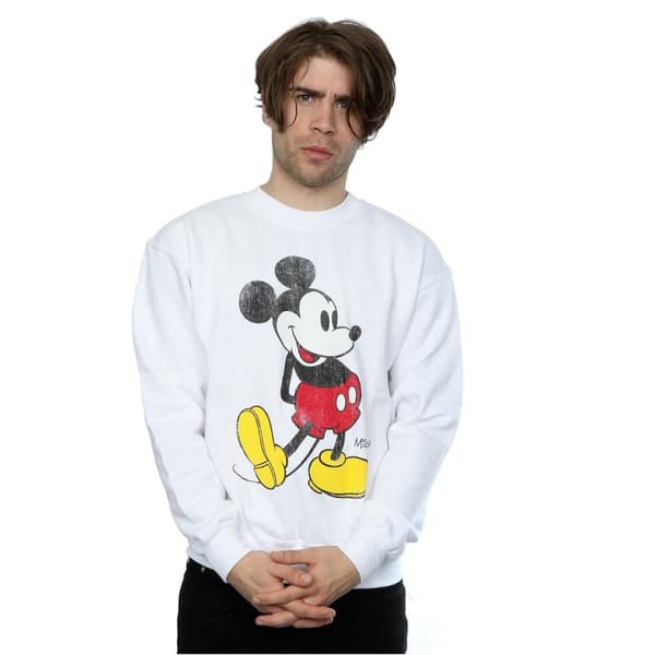 Disney Mens Mickey Mouse Classic Kick Sweatshirt