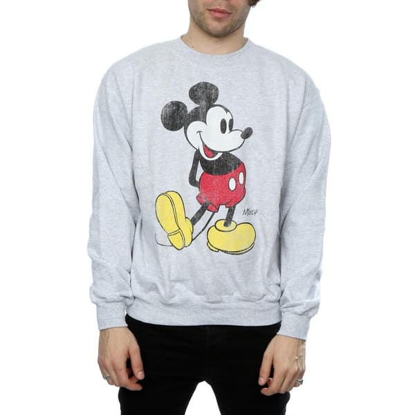Disney Mens Mickey Mouse Classic Kick Sweatshirt