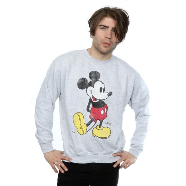 Disney Mens Mickey Mouse Classic Kick Sweatshirt
