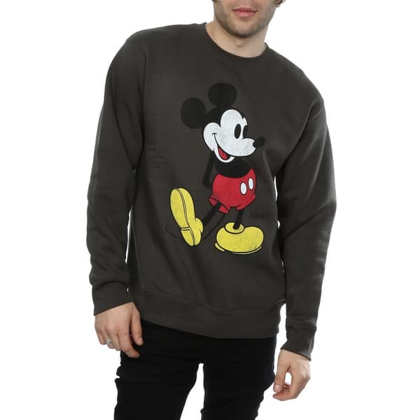 Disney Mens Mickey Mouse Classic Kick Sweatshirt