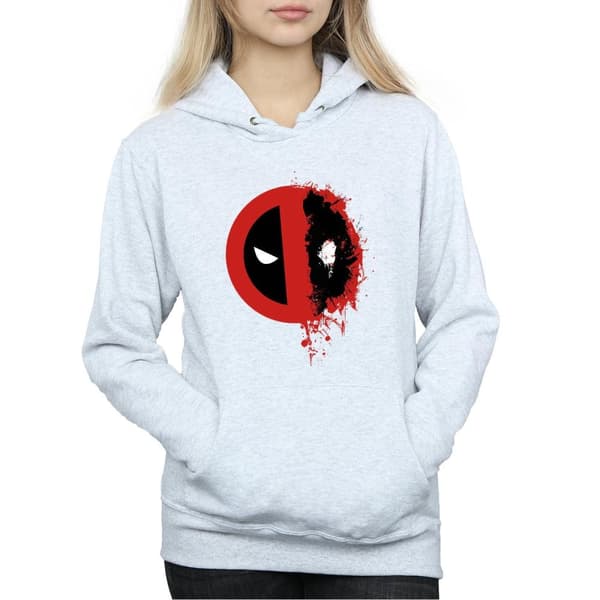 Marvel Womens/Ladies Deadpool Split Splat Logo Hoodie