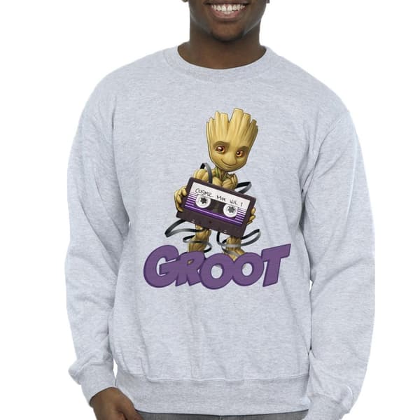 Guardians Of The Galaxy Mens Groot Casette Sweatshirt