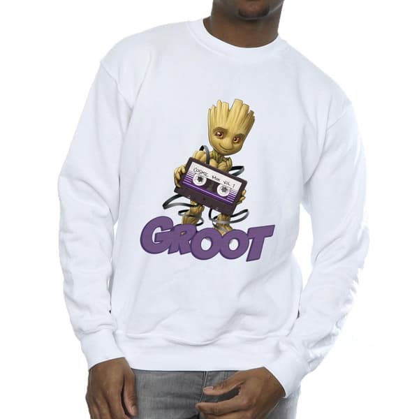 Guardians Of The Galaxy Mens Groot Casette Sweatshirt