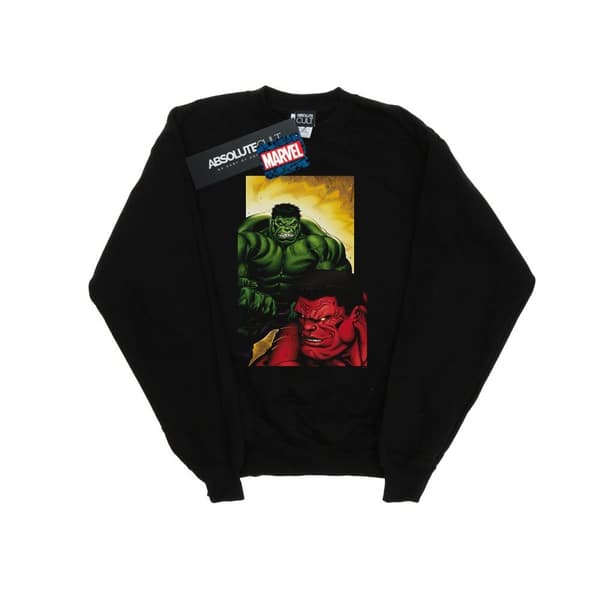 Marvel Sweatshirt för flickor - Röd Hulk Vs Grön Hulk Black 12-13 Years
