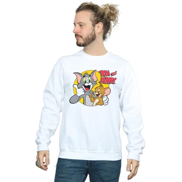 Tom And Jerry Mens Thumbs Up Sweatshirt