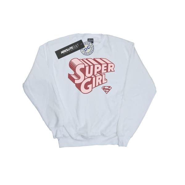 DC Comics Dam/Tjej Supergirl Retro Logo Sweatshirt