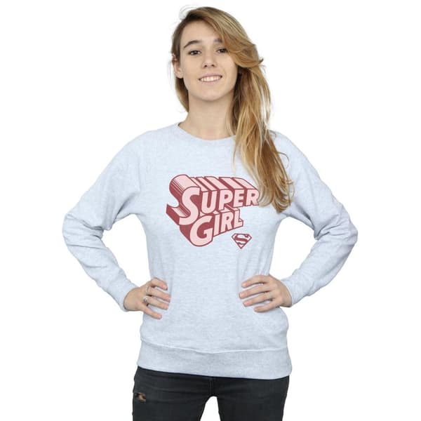 DC Comics Dam/Tjej Supergirl Retro Logo Sweatshirt