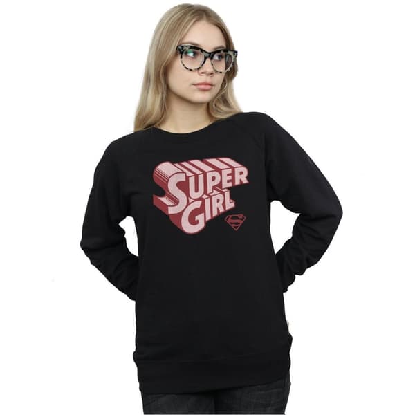 DC Comics Dam/Tjej Supergirl Retro Logo Sweatshirt