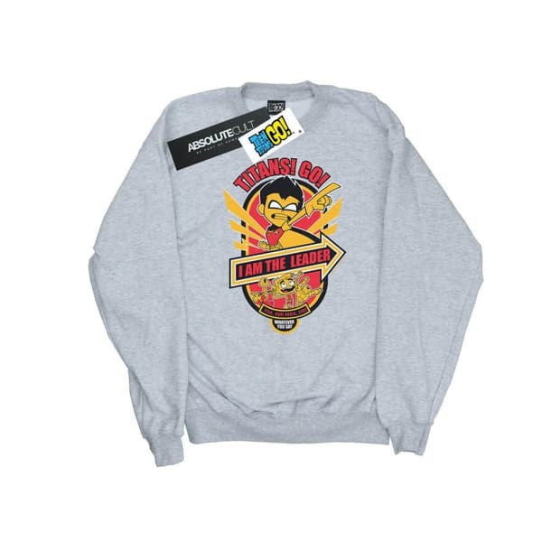 DC Comics Mens Teen Titans Go I Am The Leader Sweatshirt