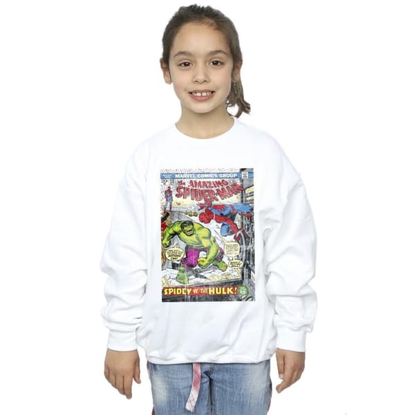 Marvel Girls Spider-Man VS Hulk Cover Sweatshirt