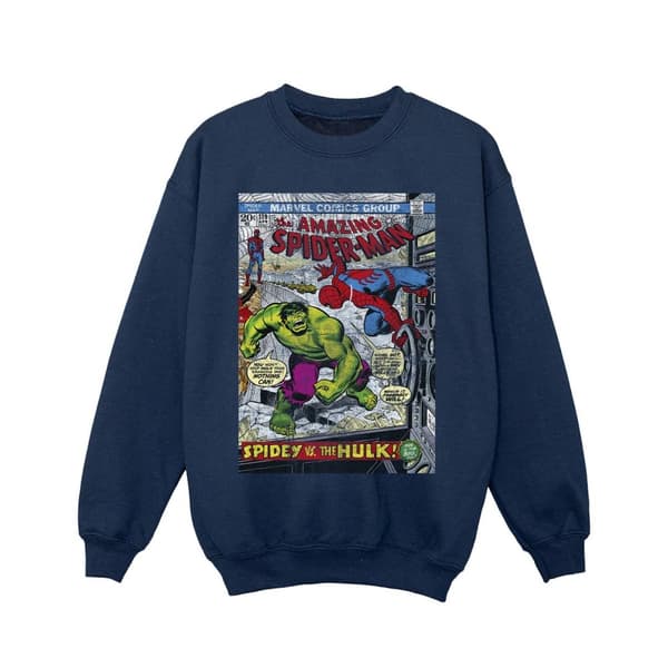 Marvel Girls Spider-Man VS Hulk Cover Sweatshirt