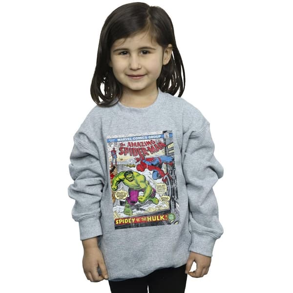Marvel Girls Spider-Man VS Hulk Cover Sweatshirt