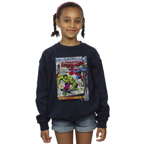 Marvel Girls Spider-Man VS Hulk Cover Sweatshirt
