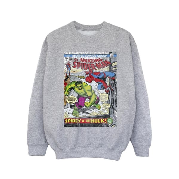 Marvel Girls Spider-Man VS Hulk Cover Sweatshirt