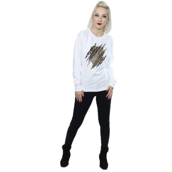 Marvel Womens/Ladies Black Panther Gold Head Sweatshirt