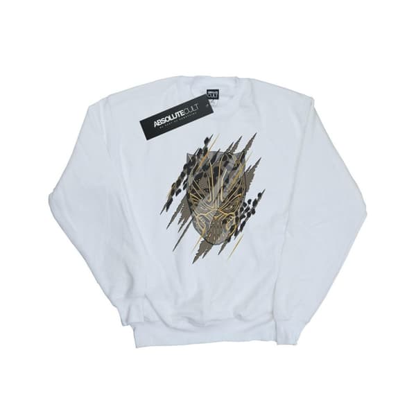 Marvel Womens/Ladies Black Panther Gold Head Sweatshirt