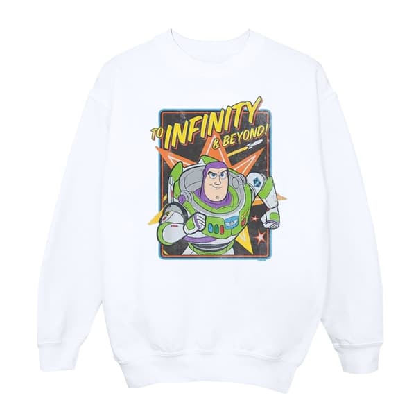 Disney Sweatshirt för kvinnor/damer Toy Story 4 Buzz To Infinity White XL