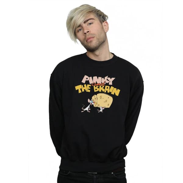 Animaniacs Mens Pinky And The Brain Cheese Head Sweatshirt