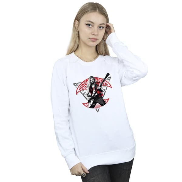 Marvel Womens/Ladies Thor Love And Thunder Solo Guitar Sweatshirt