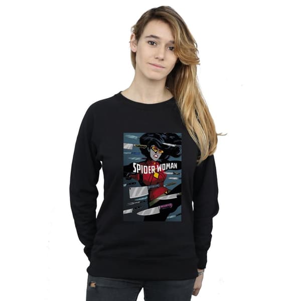 Marvel Dam/Tjej Spider-Woman Cover Sweatshirt