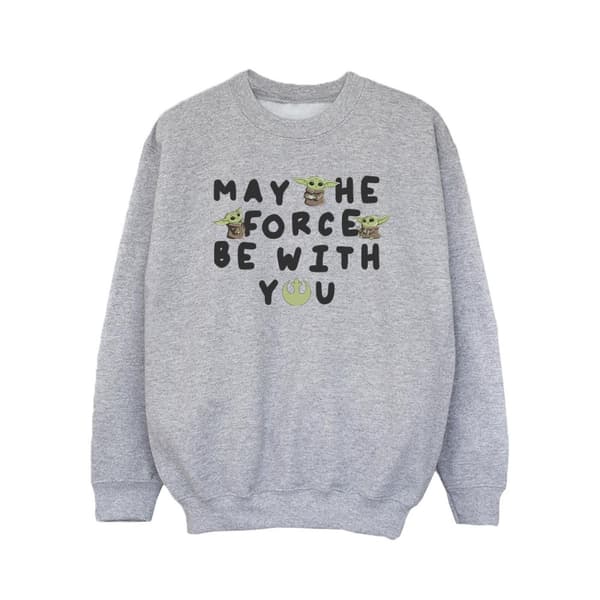 Star Wars Girls The Mandalorian Grogu May The Force Be With You Sweatshirt