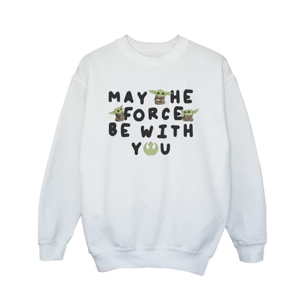 Star Wars Girls The Mandalorian Grogu May The Force Be With You Sweatshirt