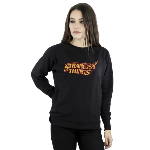 Netflix Dam/Tjej Stranger Things Logo Breaking Sweatshirt