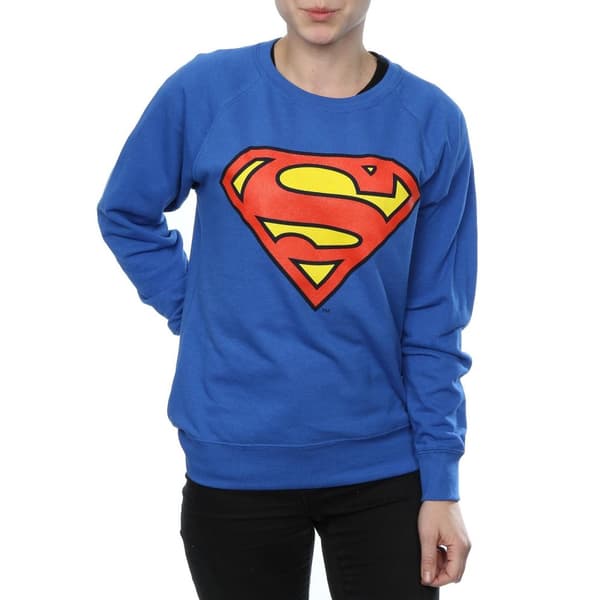 DC Comics Dam/Tjej Superman Logo Boyfriend Fit Sweatshirt