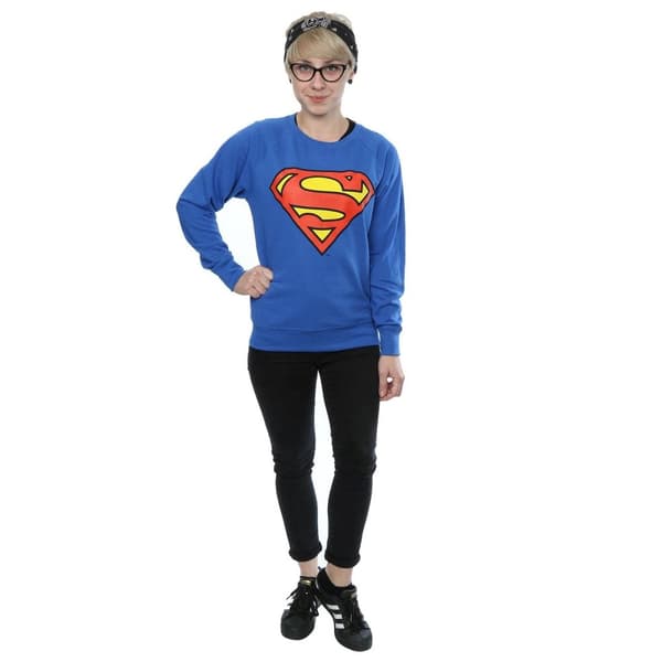 DC Comics Dam/Tjej Superman Logo Boyfriend Fit Sweatshirt