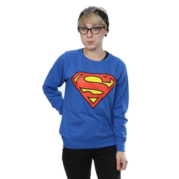 DC Comics Dam/Tjej Superman Logo Boyfriend Fit Sweatshirt