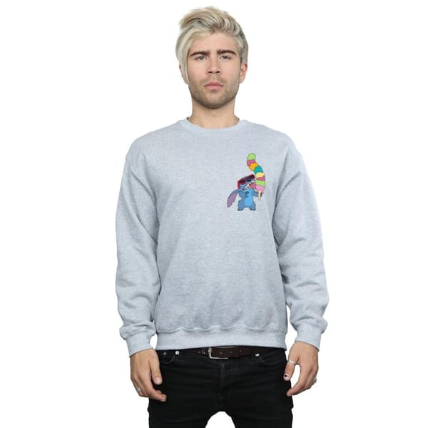 Disney Mens Lilo And Stitch Ice Cream Sweatshirt