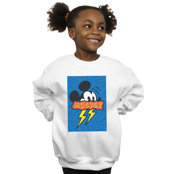 Disney Girls Mickey Mouse 90s Flash Sweatshirt