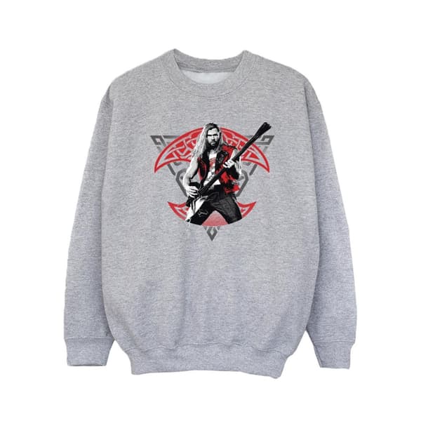 Marvel Girls Thor Love And Thunder Solo Guitar Sweatshirt