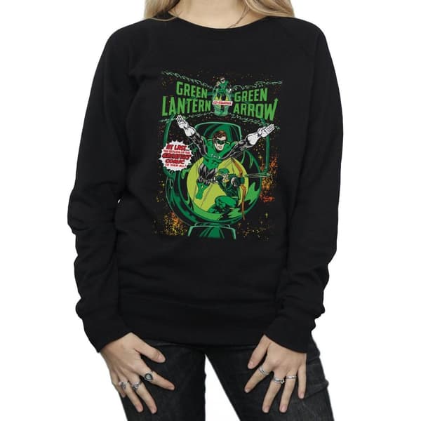 DC Comics Dam/Tjej Green Lantern Arrow Cover Sweatshirt
