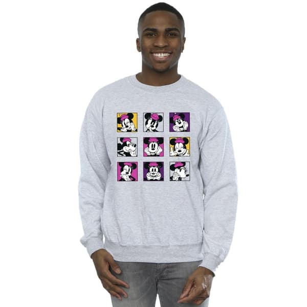 Disney Mens Minnie Mouse Squares Sweatshirt